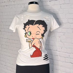 ✨Betty Boop Women Medium T-Shirt 🤍❤️🖤